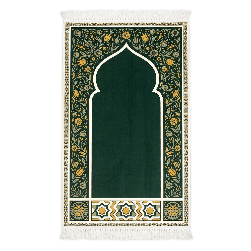 Olive Bloom Padded Prayer Mat