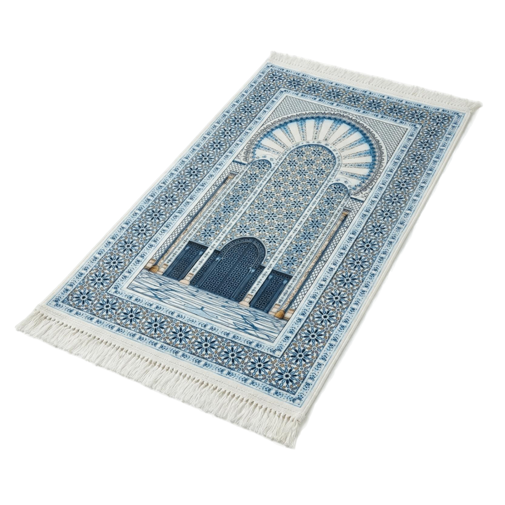 Azure Mosaic Padded Prayer Mat