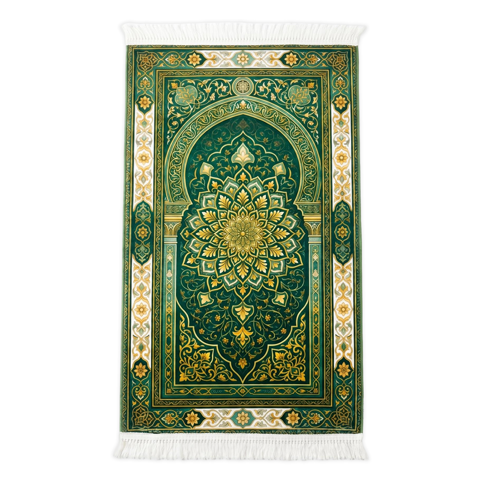 Emerald Mandala Padded Prayer Mat