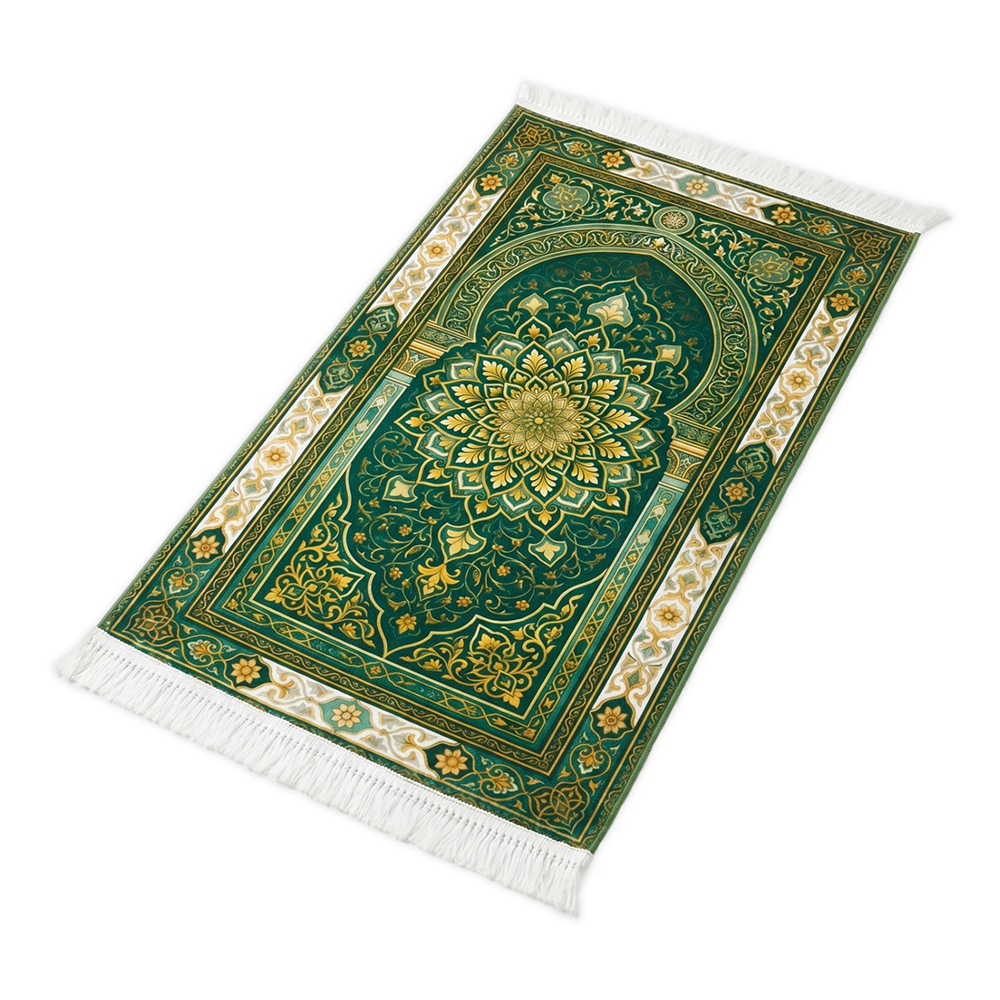 Emerald Mandala Padded Prayer Mat