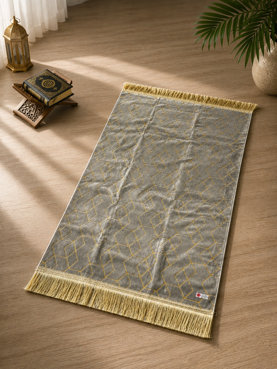 Al Istabraq XXL Prayer Mat by Minwal - Extra Spacious Salah Rug