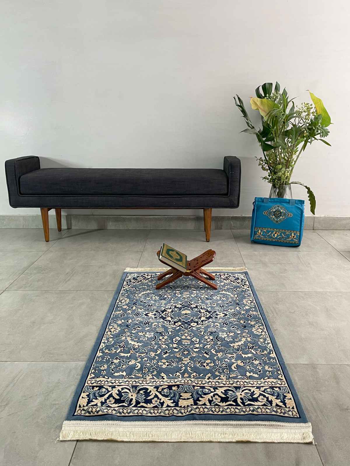 Rawdha Al-Haramain Prayer Mat with Handbag