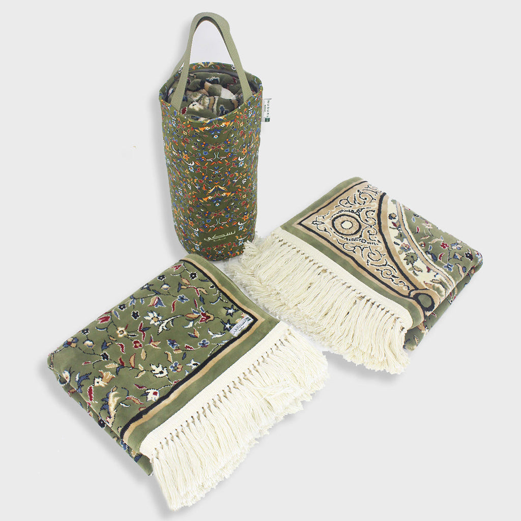 Rawdha Nusuki Prayer Mat with Handbag