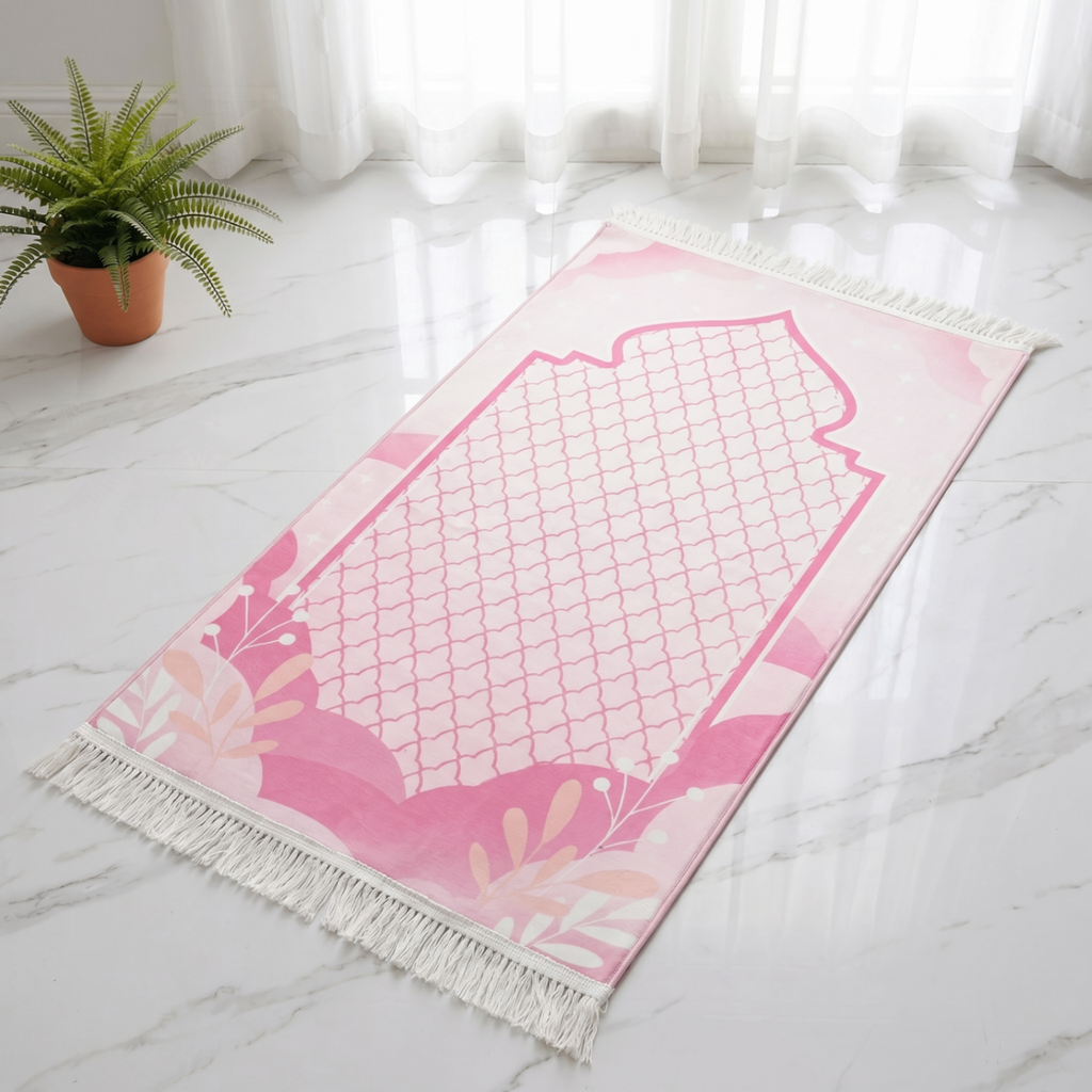 Pink Dua Kids Padded Prayer Mat
