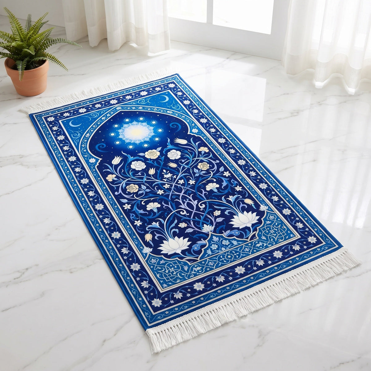 Celestial Bloom Padded Prayer Mat