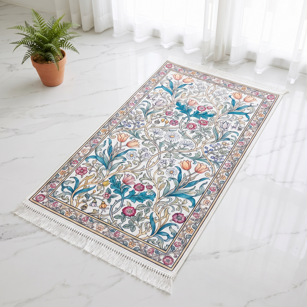 Floral Garden Padded Prayer Mat