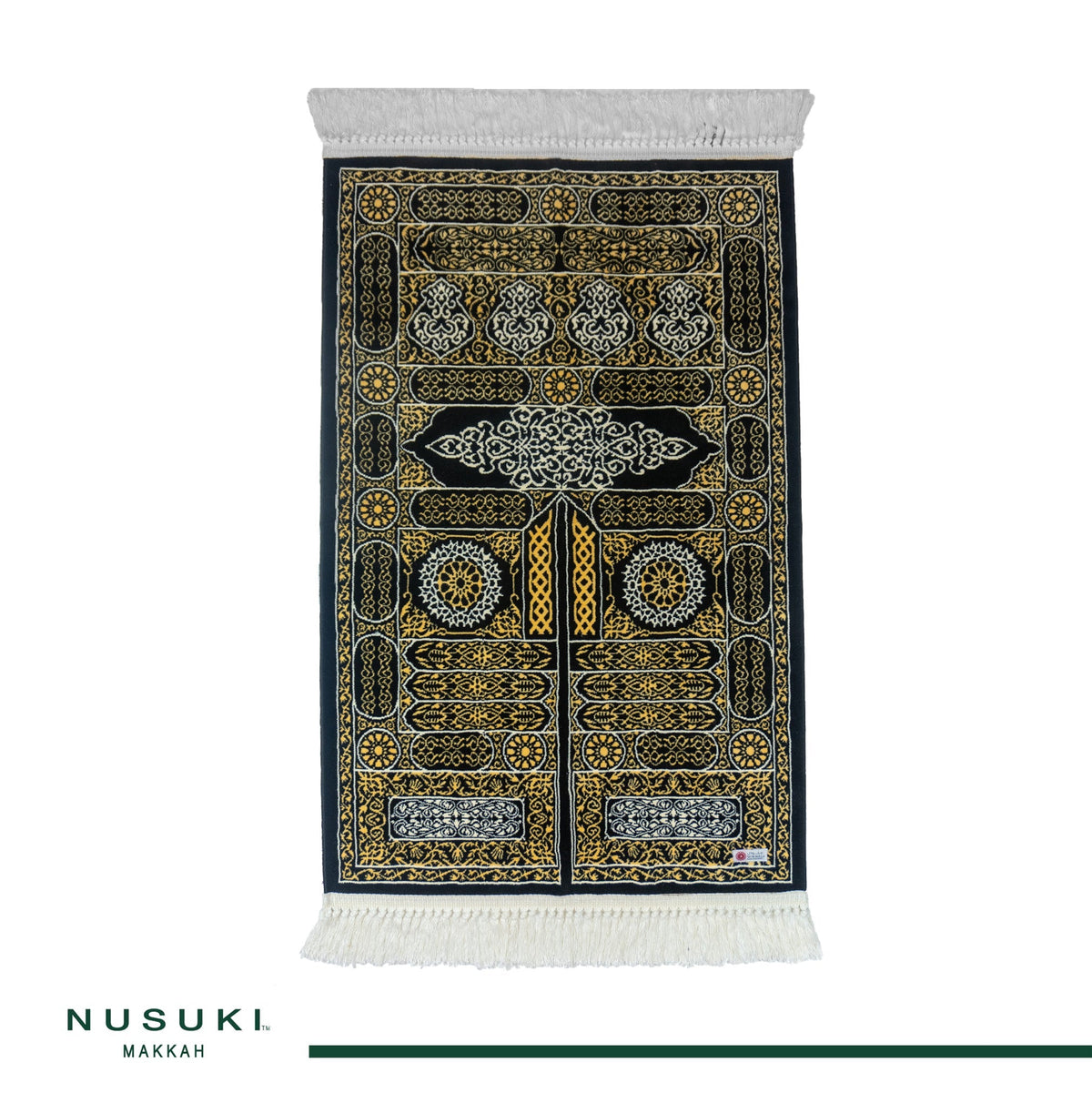 Elegant Kaaba Door Prayer Mat With Handbag