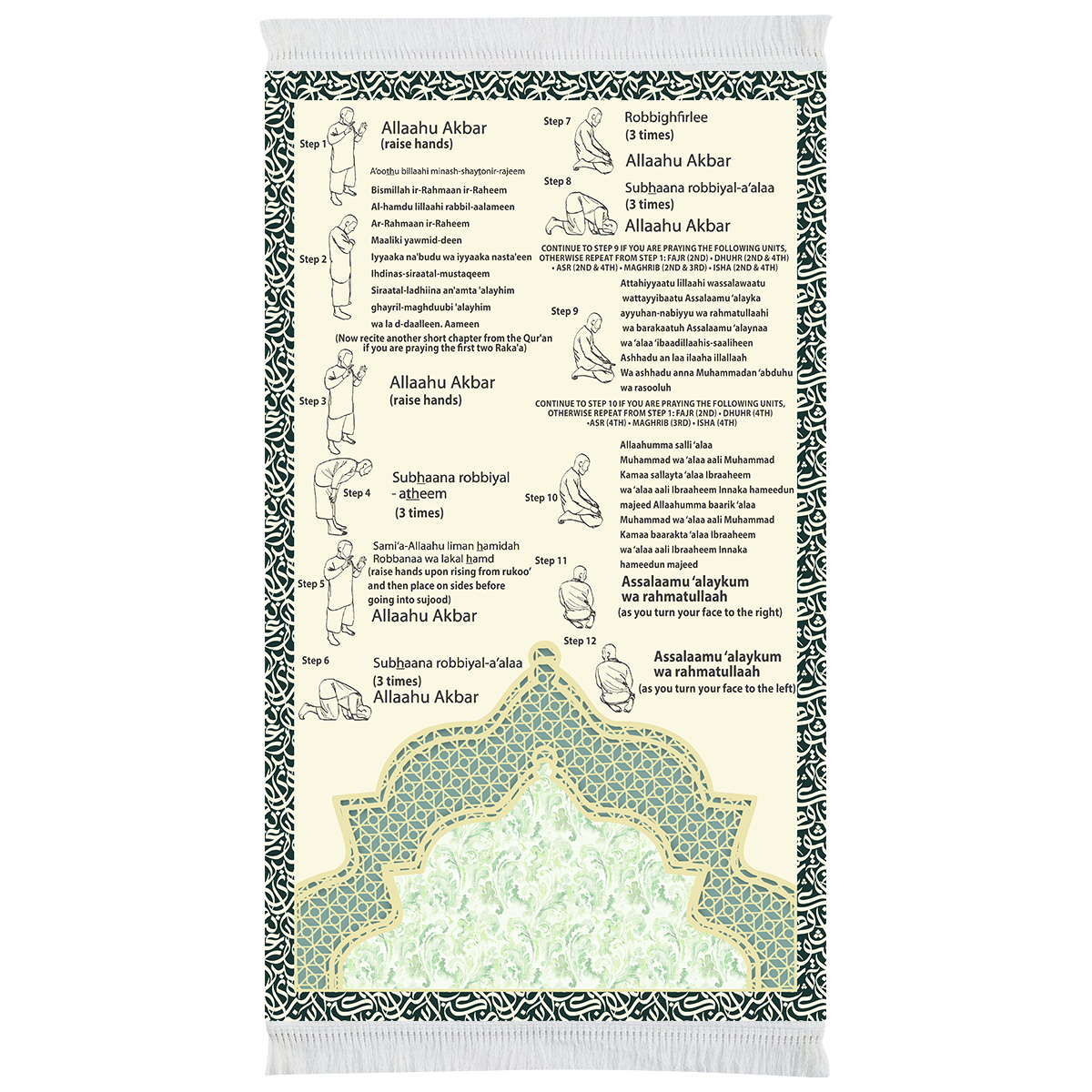 Step-by-Step Phonetic Padded Prayer Mat