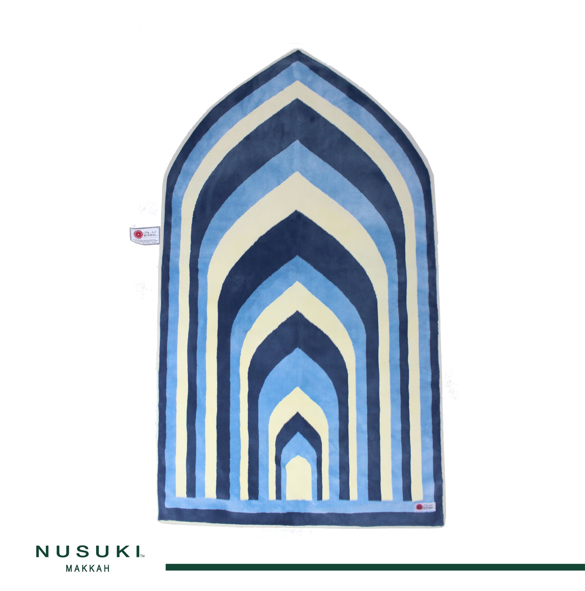 Al Noor Prayer Mat Arched Blue with Handbag