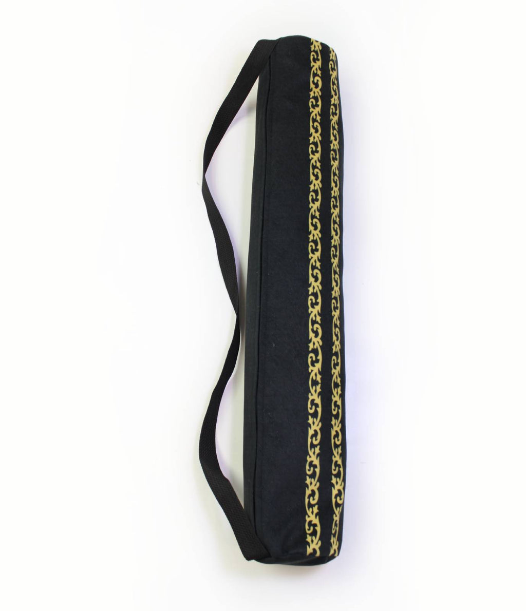 Round Black Stone Prayer Mat